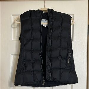 Vintage Old Navy Hooded Black Puffer Vest